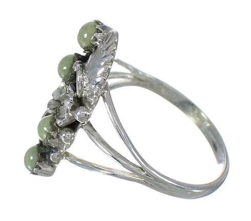 Authentic Sterling Silver Turquoise Jewelry Ring Size 8 FX91885