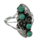 Genuine Sterling Silver Turquoise Ring Size 7-3/4 FX91895