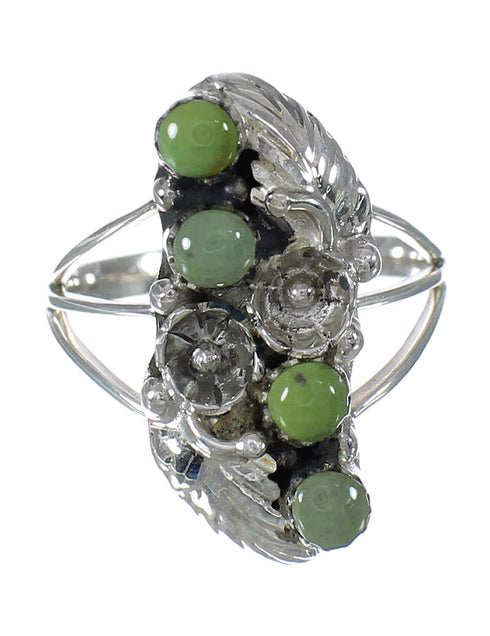 Authentic Sterling Silver Turquoise Ring Size 6 FX91900