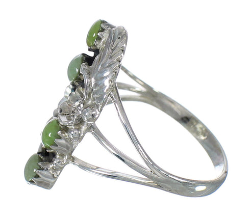 Authentic Sterling Silver Turquoise Ring Size 6 FX91900