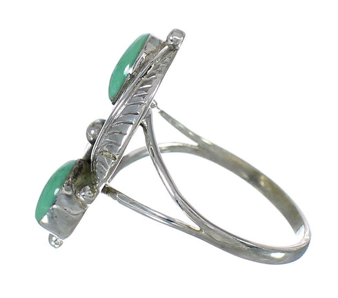 Authentic Sterling Silver Turquoise Ring Size 6-1/4 FX91564