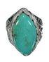Authentic Sterling Silver Turquoise Jewelry Ring Size 6-3/4 FX93396