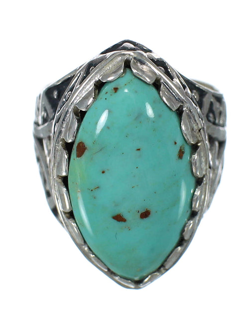 Authentic Sterling Silver Turquoise Jewelry Ring Size 6-1/4 FX93403