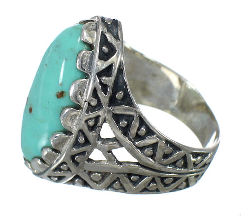 Authentic Sterling Silver Turquoise Jewelry Ring Size 6-1/4 FX93403