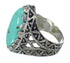 Authentic Sterling Silver Turquoise Jewelry Ring Size 6-1/4 FX93403