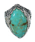Southwest Turquoise Sterling Silver Ring Size 6-3/4 FX93415