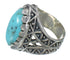 Genuine Sterling Silver Turquoise Southwest Ring Size 5 FX93423