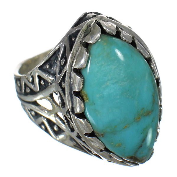 Authentic Sterling Silver Turquoise Jewelry Ring Size 5 FX93430