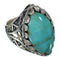 Genuine Sterling Silver Turquoise Southwest Ring Size 6-1/2 FX93431