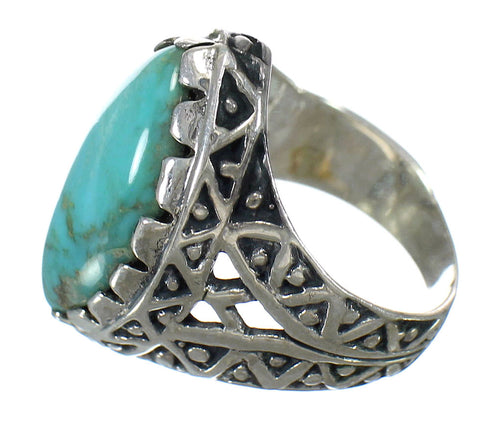 Authentic Sterling Silver Turquoise Jewelry Ring Size 5 FX93430