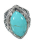 Sterling Silver Southwest Turquoise Ring Size 6-1/2 FX93438
