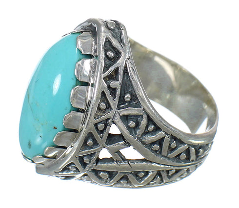 Sterling Silver Southwest Turquoise Ring Size 6-1/2 FX93438