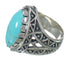 Sterling Silver Southwest Turquoise Ring Size 6-1/2 FX93438