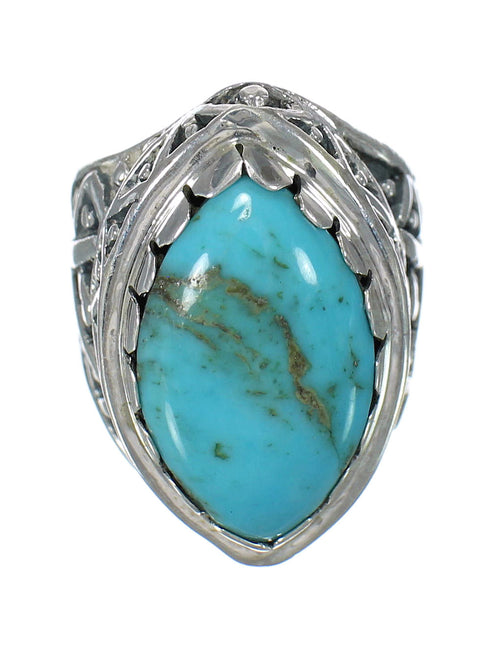 Sterling Silver Turquoise Ring Size 8-1/2 FX93458