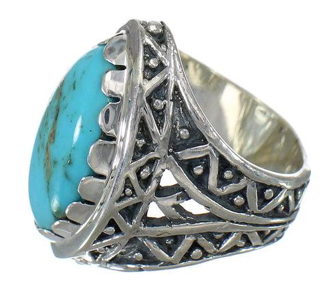 Sterling Silver Turquoise Ring Size 8-1/2 FX93458