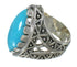 Authentic Sterling Silver Turquoise Ring Size 5-1/4 FX93463