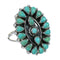 Genuine Sterling Silver Turquoise Needlepoint Ring Size 4-3/4 RX92855