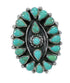 Genuine Sterling Silver Turquoise Needlepoint Ring Size 4-3/4 RX92855