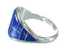Lapis And Sterling Silver Southwest Ring Size 7-1/2 YX87806