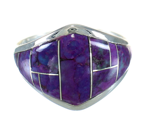 Magenta Turquoise Genuine Sterling Silver Southwest Ring Size 4-1/2 YX87821