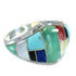 Multicolor Genuine Sterling Silver Southwestern Ring Size 8-1/2 AX87788
