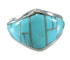Turquoise Inlay Southwest Sterling Silver Jewelry Ring Size 4-1/2 AX87973