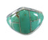Southwest Turquoise Silver Ring Size 5-1/2 AX88506