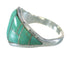 Southwest Turquoise Silver Ring Size 5-1/2 AX88506