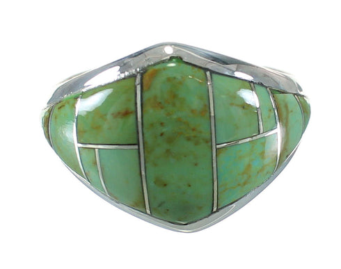 Turquoise Genuine Sterling Silver Southwest Ring Size 7 AX88513