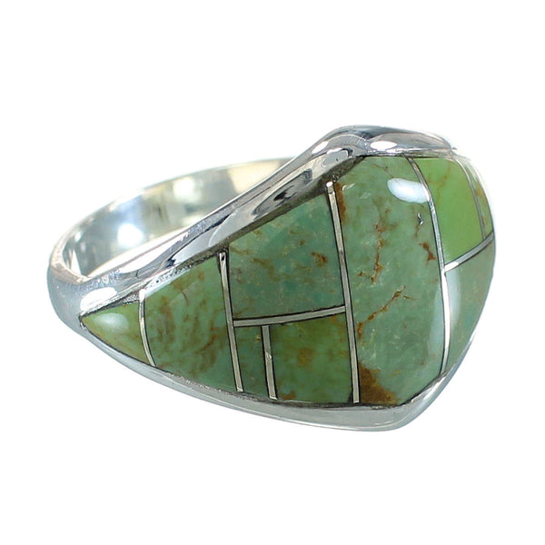 Turquoise Jewelry Southwestern Sterling Silver Ring Size 4-1/2 AX88561