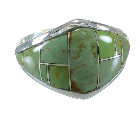 Turquoise Jewelry Sterling Silver Ring Size 6 AX88562