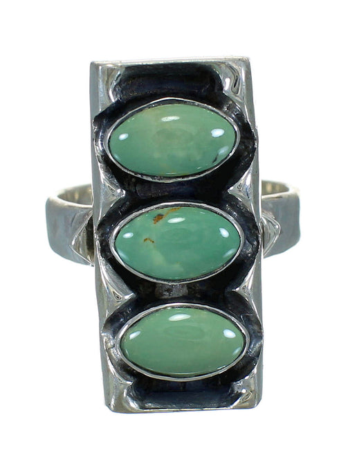 Sterling Silver And Turquoise Ring Size 8-1/4 FX90388