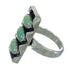 Southwestern Silver And Turquoise Ring Size 7-3/4 FX90387