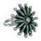 Sterling Silver Turquoise Needlepoint Ring Size 8 FX90403