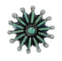 Sterling Silver Turquoise Needlepoint Ring Size 8 FX90403