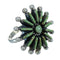 Turquoise Needlepoint Sterling Silver Ring Size 6 FX90404