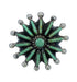 Sterling Silver Turquoise Needlepoint Jewelry Ring Size 6-1/2 FX90409