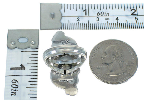 Authentic Sterling Silver Turquoise Southwest Jewelry Ring Size 6-1/4 FX90638