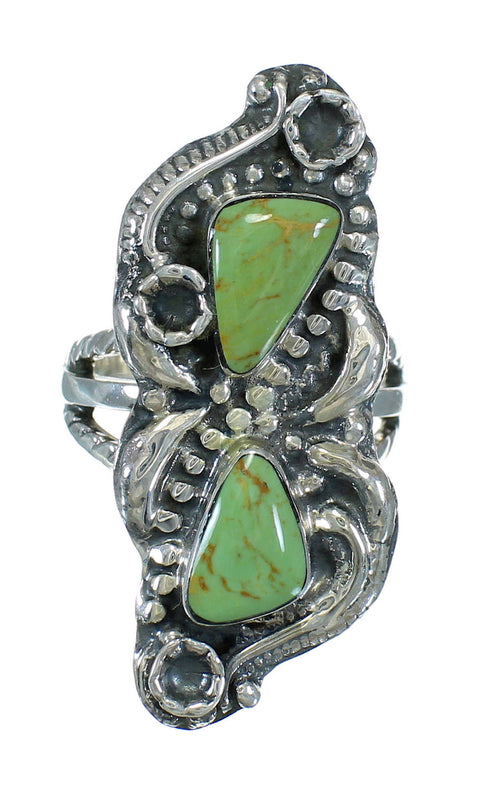 Authentic Sterling Silver Turquoise Southwestern Ring Size 4-3/4 FX90709