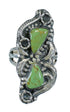 Authentic Sterling Silver Turquoise Southwestern Ring Size 4-3/4 FX90709