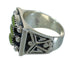Genuine Sterling Silver Turquoise Needlepoint Water Wave Ring Size 5-3/4 FX90516
