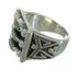 Genuine Sterling Silver Turquoise Needlepoint Water Wave Ring Size 5 FX90562