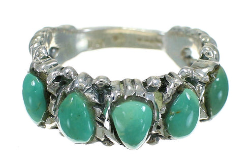 Sterling Silver Turquoise Jewelry Ring Size 5-3/4 FX90579