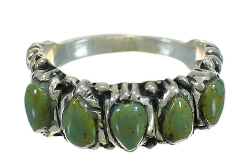 Sterling Silver Turquoise Southwest Jewelry Ring Size 7-3/4 FX90601
