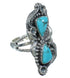 Turquoise Authentic Sterling Silver Ring Size 6-1/2 AX89263
