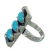 Southwest Genuine Sterling Silver Turquoise Ring Size 7-1/4 AX89278