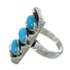 Turquoise Jewelry Southwestern Genuine Sterling Silver Ring Size 4-3/4 AX89294