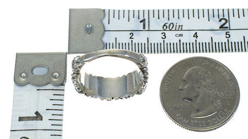 Turquoise Southwestern Jewelry Sterling Silver Ring Size 7-1/2 AX89322