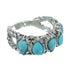 Southwest Turquoise Jewelry Silver Ring Size 6-1/4 AX89325