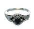 Genuine Sterling Silver And Jet Southwest Ring Size 7-1/2 YX92368